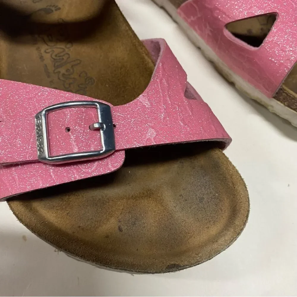 Birkenstocks Birki Rio pink sparkle kids girl toddler strap sandal 210/ 33/ 2.5